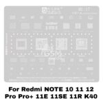 MaAnt M-17 – Stencil de Rebillage pour Redmi Note 10 / 11 / 12 / K40 Gaming et POCO M3 Pro / X3 GT