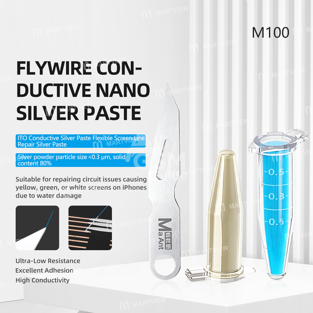 MaAnt M100 – Pâte d'Argent Conductrice Nano pour Jumpers et Réparation de Pistes MaAnt M100 – Pâte d'Argent Conductrice Nano pour Jumpers et Réparation de Pistes – Image 1