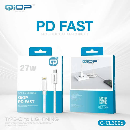 QIOP PD FAST 27W Type-C to Lightning QIOP PD FAST 27W Type-C to Lightning – Image 1