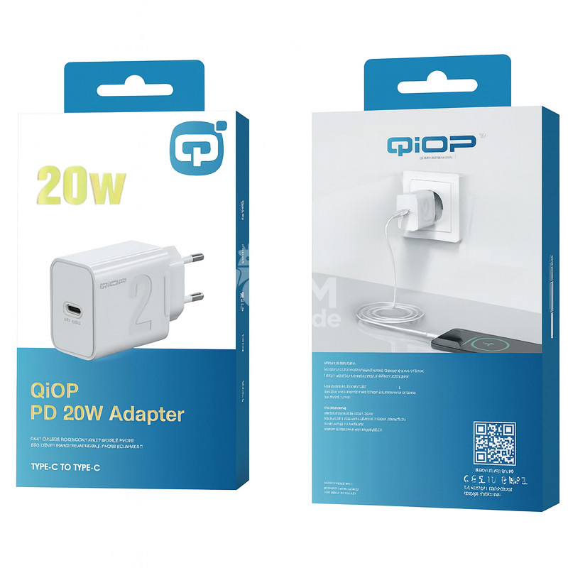 QiOP PD 20W Adapter (Type-C to Type-C) QiOP PD 20W Adapter (Type-C to Type-C) – Image 1