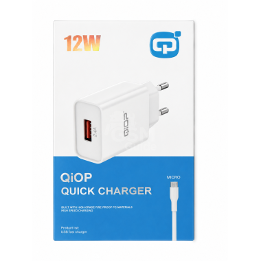 QiOP QUICK CHARGER 12W (USB to Micro)4 QiOP QUICK CHARGER 12W (USB to Micro) – Image 1