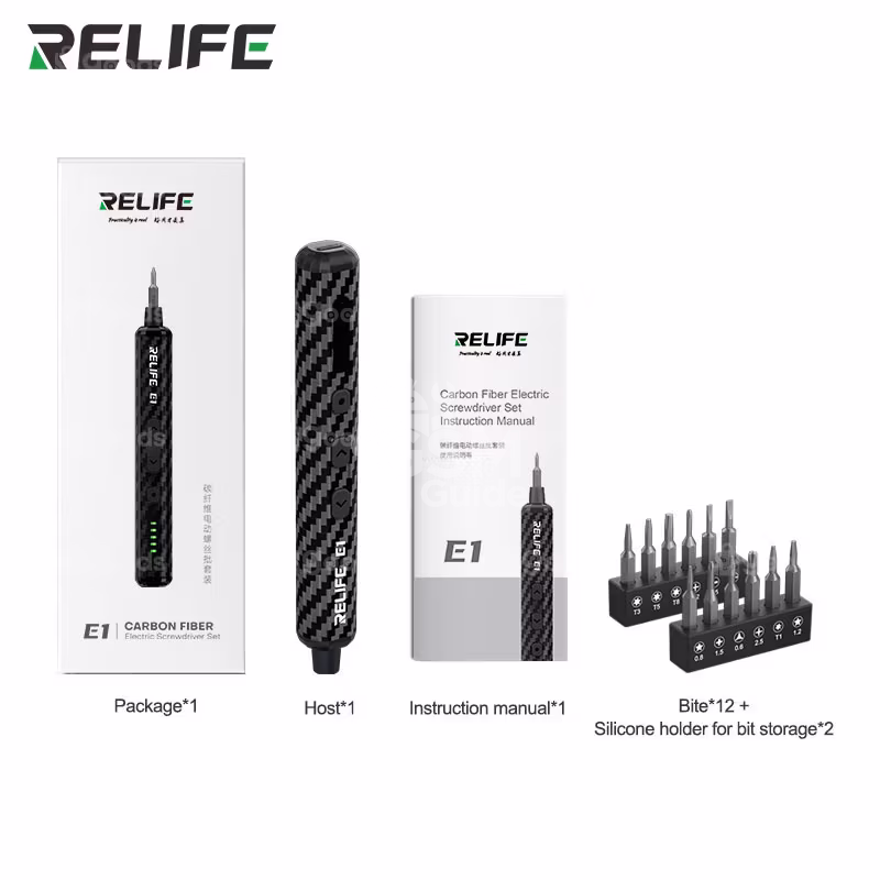RELIFE E1 Carbon Fiber Electric Torque Screwdriver Set RELIFE E1 Carbon Fiber Electric Torque Screwdriver Set – Image 1