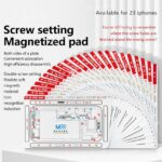 MaAnt – Tapis Magnétiques de Positionnement des Vis pour iPhone X à 15 Pro Max (Lot de 12)