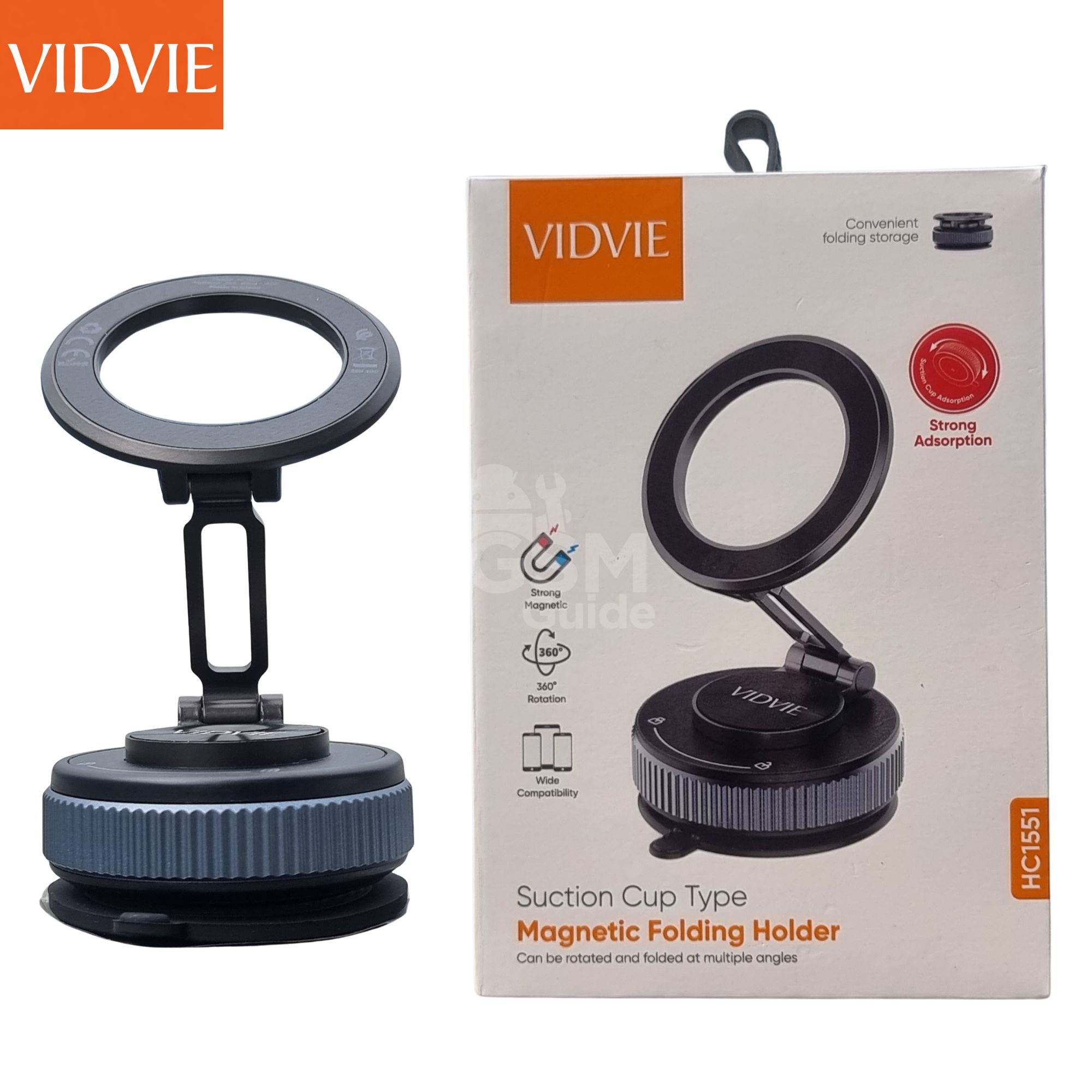 VIDVIE Suction Cup Type Magnetic Folding Holder1 VIDVIE Suction Cup Type Magnetic Folding Holder – Image 1
