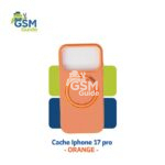 Cache de protection Orange avec support pour iPhone 17 Pro