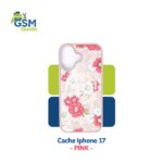 Cache de protection rose pour iPhone 17