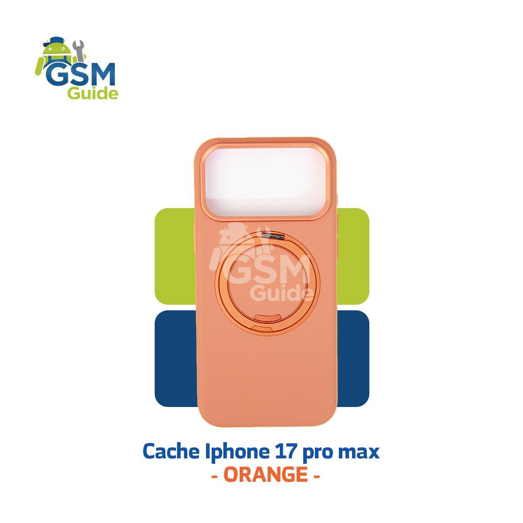 WhatsApp Image 2026-09-30 at 15.56.24 Cache de protection Orange avec support pour iPhone 17 Pro Max – Image 1