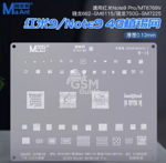 MaAnt M-14 – Stencil de Rebillage pour Xiaomi Redmi 9 / Note 9 4G / Note 9 Pro
