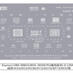 MaAnt SAM-16 – Stencil de Rebillage CPU Exynos 1280 / 850 / 3830 0,12 mm
