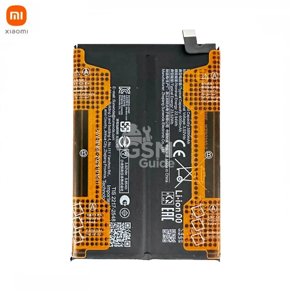 Batterie Originale Xiaomi Redmi Note 15 4G Batterie Premium Xiaomi Redmi Note 15 4G BN6F – Image 1